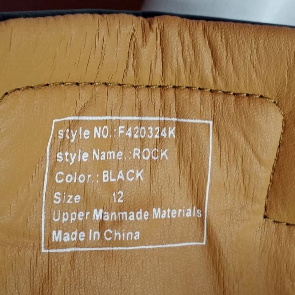 La Milano Black Lace-up Spike Shoes - Style Rock - Men Size 12 - Picture 12 of 12